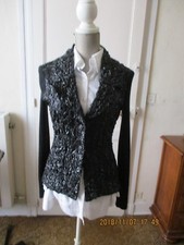 JOSEPH RIBKOFF : petite veste de soirée noire , neuve en T:38 