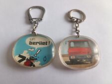 2 Porte-clés Camion BERLIET STRADAIR Bande Dessinée Keychain vintage 60'