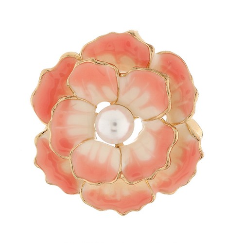 Broche fleur tissu alliage - fleur,