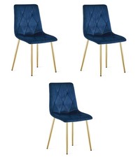 Fauteuil LIBRA - velours bleu