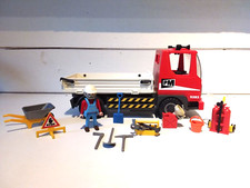 PLAYMOBIL CAMION TRAVAUX PUBLICS/ OUTILS CHALUMEAU CHANTIER