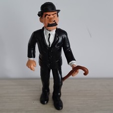 Figurine Tintin PVC 1984 Comics Spain - Dupond avec canne main gauche.  Rare ! 