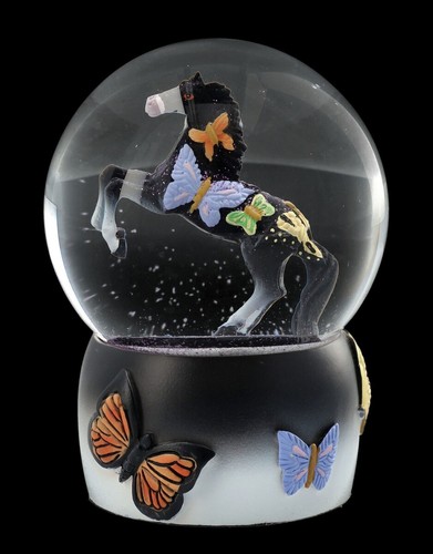 Boule neige cheval black - boule, de