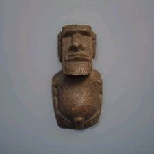 Statue Sculpture Figurine Miniature Tiki En Pierre. Polynésie Tahiti Art Oceanie