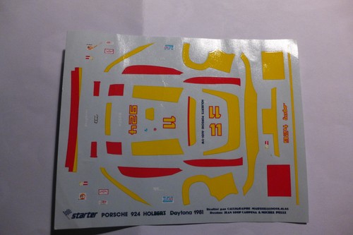 Decal porsche 924 holbert - decal, 1/43