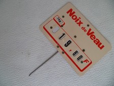 1 ancienne étiquette de prix pour boucherie charcuterie