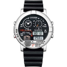Montre CITIZEN Record Label Ana-Digi Temp JG0070-11E Round Chrono Alarm Japan