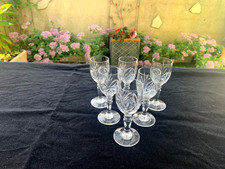 6 Anciens Verres à Liqueur en Crstal Taillé de Saint Louis Cave à Liqueur