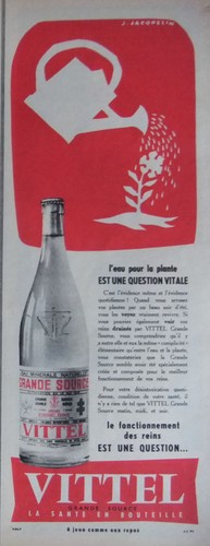 Publicité 1957 vittel grande - 1957,