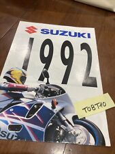 Suzuki 1992 moto RGV250 RG125 RM250 VS1400 GSX-R 750 1100 prospectus catalogue