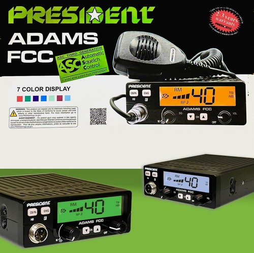 President adams fcc radio - cb,