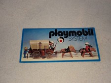 PLAYMOBIL vintage leaflet 13x6 cm année 1976 bon état / western nordistes city