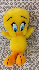 Peluche doudou Titi jaune orange 1992 Tweety 24K 25 cm