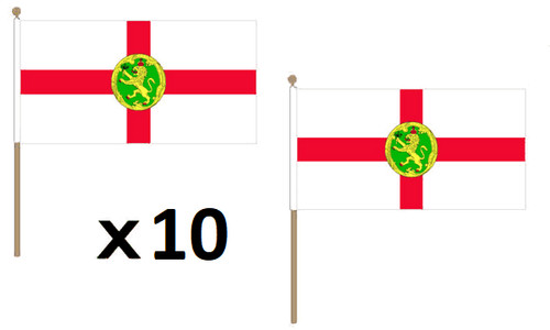 Drapeau aurigny 45x30cm hampe - 45x30cm,