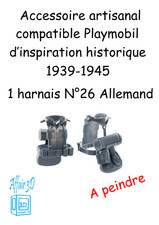 custom WW2 Playmobil (thème historique 1939-1945) - 1 harnais N 26 - Allemand
