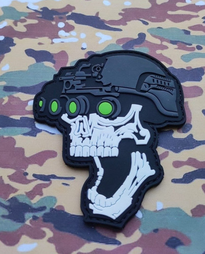 Patch airsoft tête mort 3d - tête,