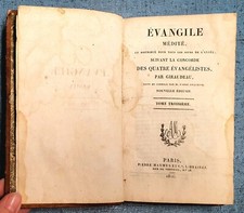 Livre ancien 1826 Evangile