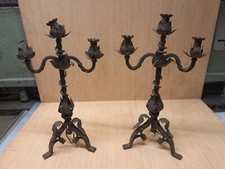 lampe de chevet lampe de table bougeoir fer forgé Candelabre ancien 