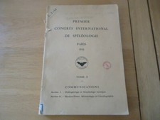 PREMIER CONGRES SPELEOLOGIE