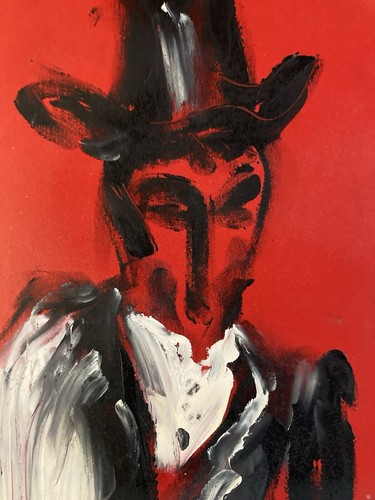 Belle peinture huile carton - peinture,