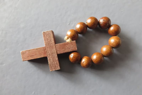 Chapelet bague avec croix - chapelet,