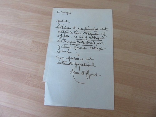 Henri regnier lettre - de,