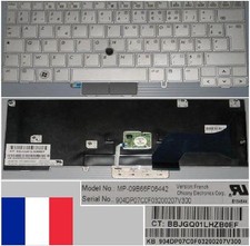 Clavier Azerty Français HP 2740P MP-09B66F06442 90.4DP07.C0F BBJGN01LHZB0EF Gris