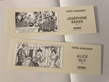 2 ex libris BD -Catel - Bocquet - Alice Guy - Josephine Baker