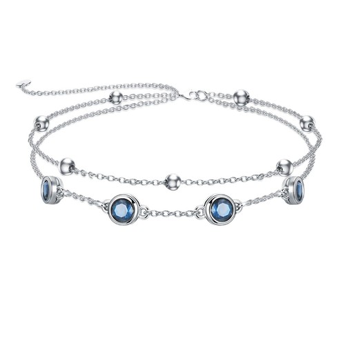 Blue anklet 925 - blue,