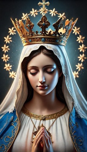 Plaque vierge marie 30x20 - vierge,