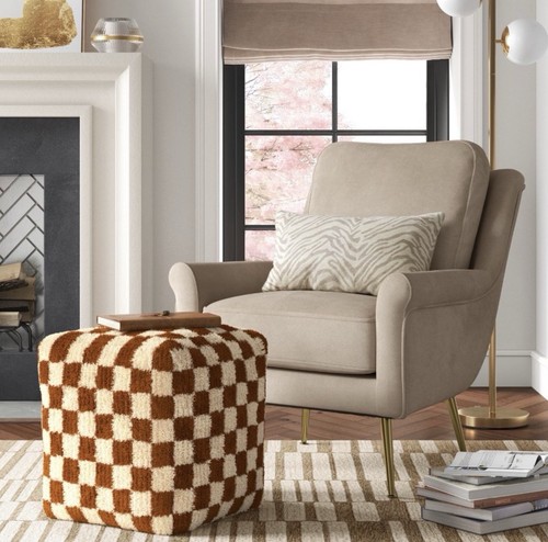 Checkerboard pouf - checkerboard,
