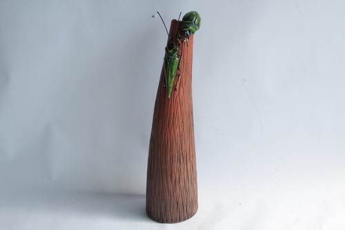 Vase céramique tronc insectes - vase,