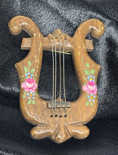 Vintage brooch wooden hand - vintage,
