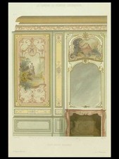 STYLE RÉGENCE FRANÇAISE, SALON - 1900 - LITHOGRAPHIE COULEUR