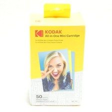 KODAK ALL IN ONE MINI CARTRIDGE INSTANT PHOTO PRINTER 50 SHEETS RIBBON PAPER NEW