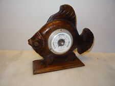 BAROMETRE EN BOIS VINTAGE DECOR POISSON