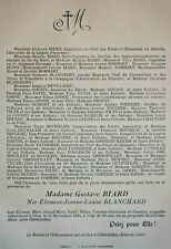 GUSTAVE BIARD Blanchard Bommart FAIRE PART Damas Tavernier Devillaine 1905