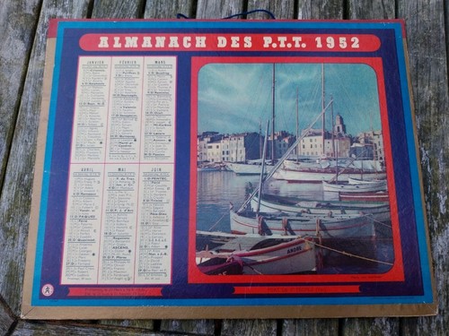 Almanach ptt 1952 calendrier - ptt,