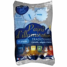 Bougies 8 décembre lumignons pains d'illumination traditionnelle lot 10 pièces