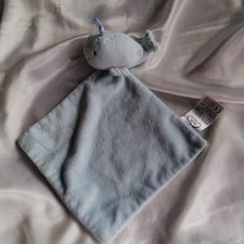 Doudou baleine bleu ciel