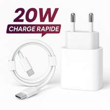 Chargeur Rapide 20W USB-C  + Câble Pour iPhone X 6 7 8 11 12 13 14 Secteur
