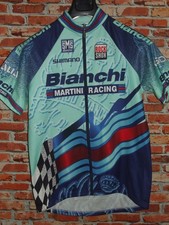 Bianchi Martini Santini Maillot Bicyclette Cyclisme Shirt Tg. XL