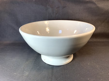 Ancien grand bol en porcelaine épaisse saladier ou coupe à fruits vintage