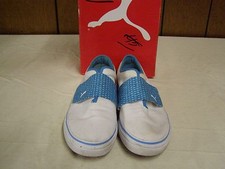 PUMA WOMENS ROMA LINEN 345058 02 WHISPER WHITE POWDER BLUE  8 1/2