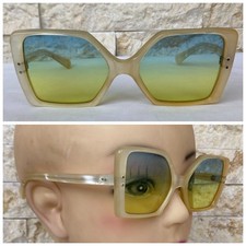 LUNETTES DE SOLEIL FRANCAIS PAPILLON ANNÉES 50 VINTAGE NACRE BLANCHE RARE...