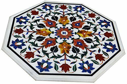 Marble table top handmade - 18",