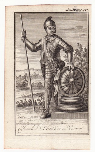 Gravure xviiie chevalier - chevalier, ordre