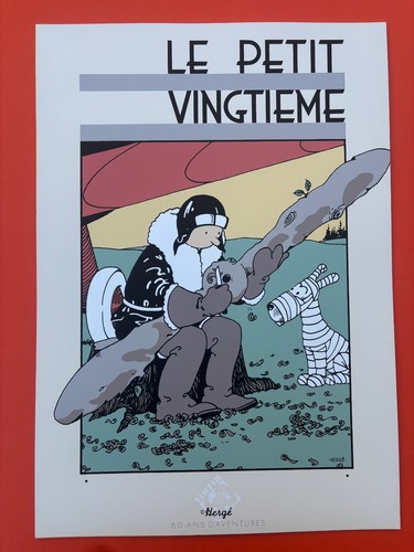 Herge serigraphie tintin - herge, au