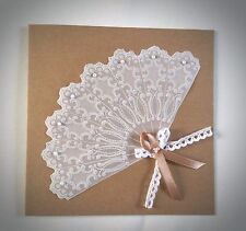 carte craft et pergamano éventail + enveloppe (fait-main)