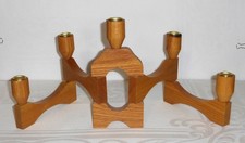 Vintage MCM Wood Brass